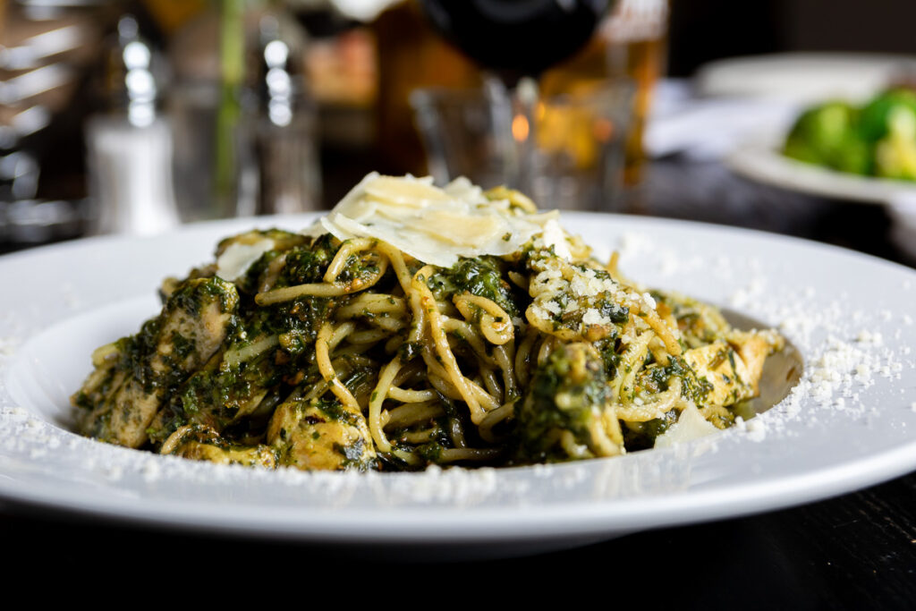 Italian Menu Pesto Spaghetti
