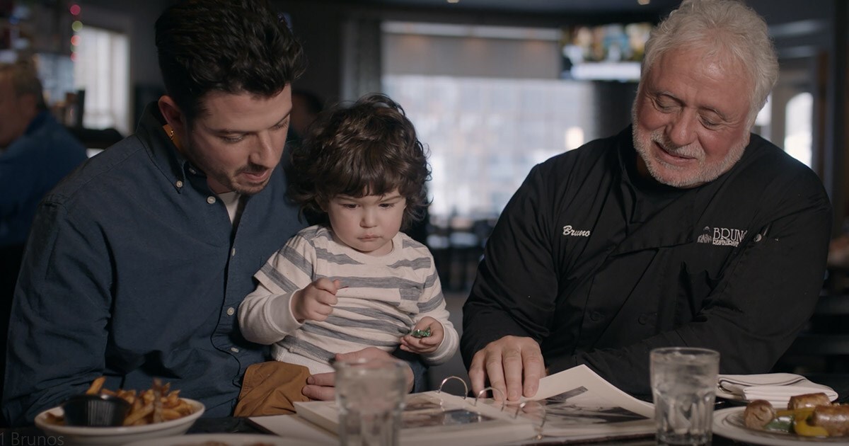 Bob, his son Danny, and one of Danny's children sitting together